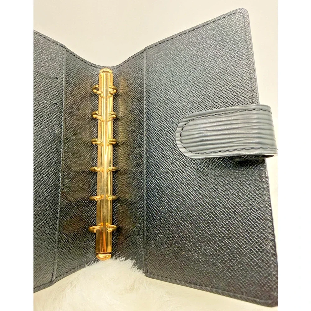 Louis Vuitton Black Epi Leather Agenda PM W/Box